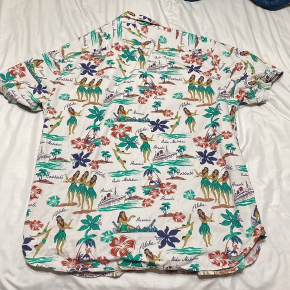 Denim & Flower Large Slim Fit Hawaiian Shirt - Picture 3 of 6